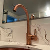 Copper Single Hole Kitchen Faucet – Solid Brass, 13.5" Height, 8" Reach