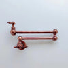 Antique Copper Pot Filler Faucet – Wall Mounted, Solid Brass, Handcrafted