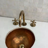 Oil Rubbed Brass Bathroom Faucet – 3-Hole Deck Mount, Cross Handles | Solid Brass