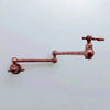 Antique Copper Pot Filler Faucet – Wall Mounted, Solid Brass, Handcrafted