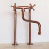 Hammered Copper Bridge Kitchen Faucet – Long Legs, 6" Spread, 15" Height
