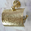 Engraved Brass Toilet Paper Holder – Wall Mounted, Unlacquered | Solid Brass