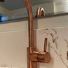 Copper Single Hole Kitchen Faucet – Solid Brass, 13.5" Height, 8" Reach