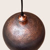 Hammered Copper Pendant Light – Aged Patina, 4 Sizes, E26/E27, Dimmable