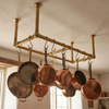 Unlacquered Brass Ceiling Pot Rack