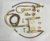 Unlacquered Brass Bridge Kitchen Faucet – Cross Handles, 8" Spread, 10" Spout