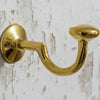 Set of 3 Unlacquered Solid Brass Wall Hooks – Vintage Coat & Towel Hook