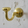 Set of 3 Unlacquered Solid Brass Wall Hooks – Vintage Coat & Towel Hook