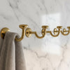Set of 3 Unlacquered Solid Brass Wall Hooks – Vintage Coat & Towel Hook