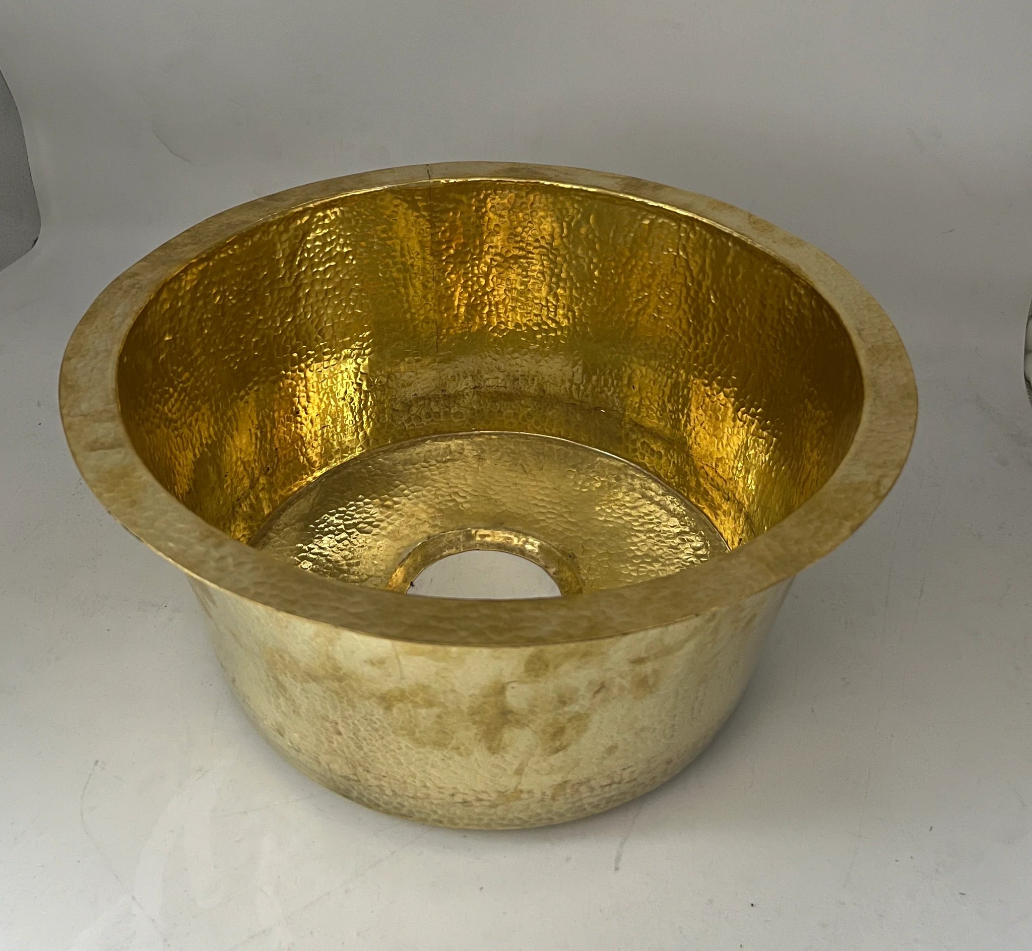 Hammered Brass Round Sink - The House Of Brass