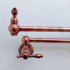 Antique Copper Pot Filler Faucet – Wall Mounted, Solid Brass, Handcrafted
