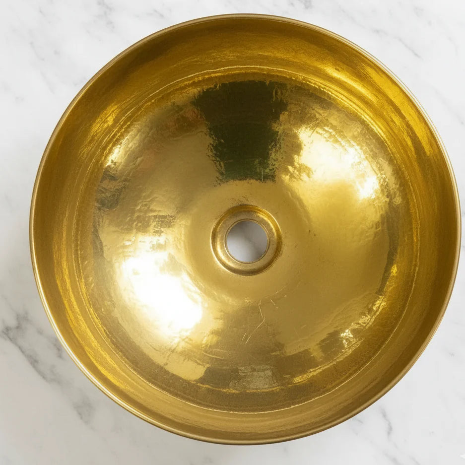 Unlacquered Brass Vessel Sink – Round, 3 Sizes: 11.9", 13.5" or 16"