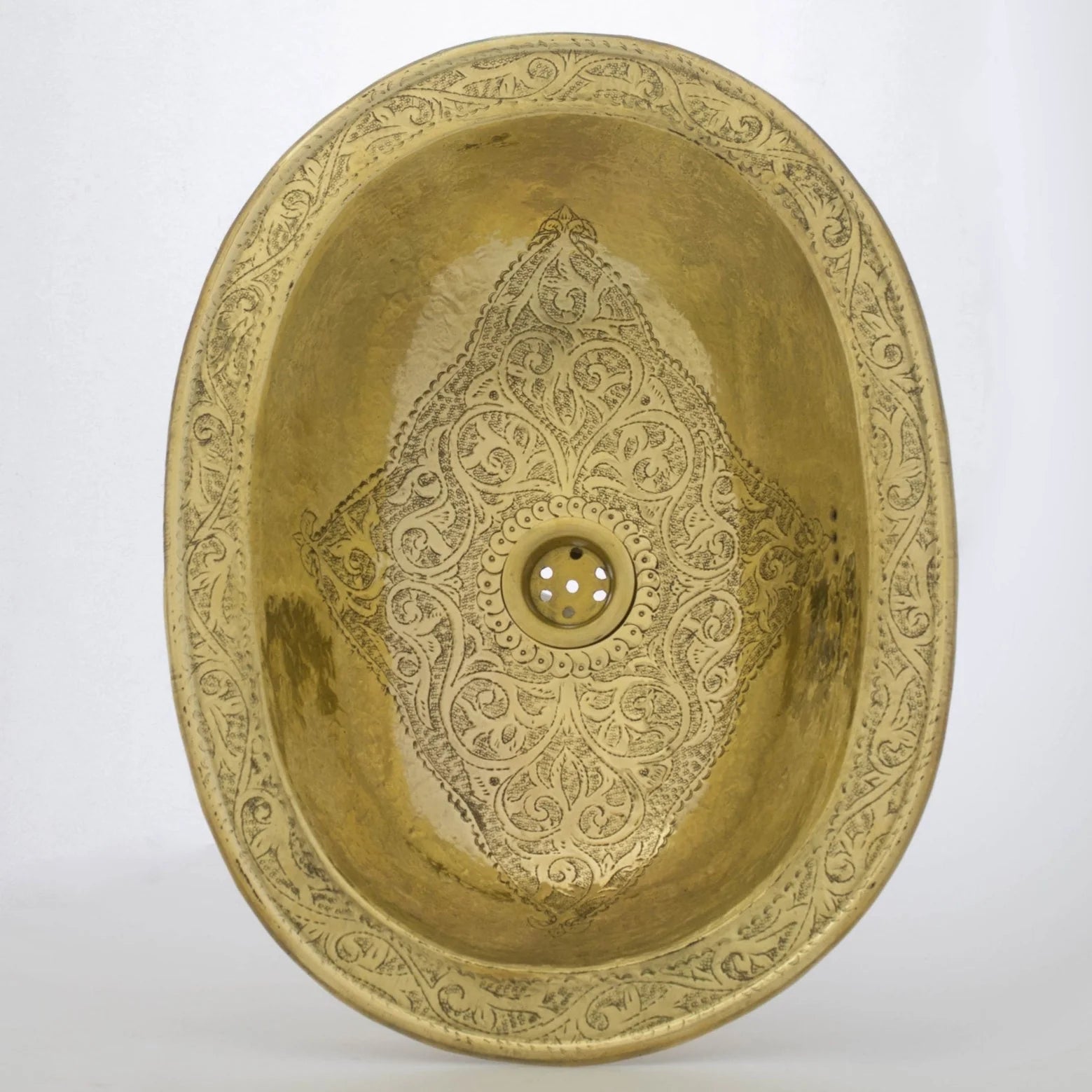 Customizable Etched Brass Bathroom Sink - The House Of Brass
