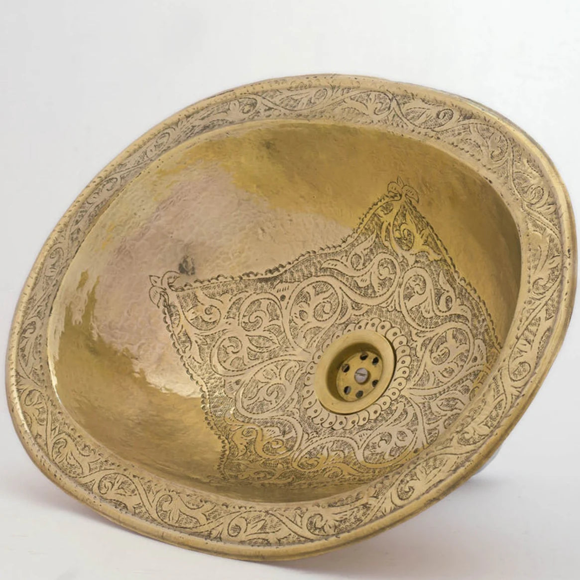Customizable Etched Brass Bathroom Sink - The House Of Brass