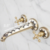 Unlacquered Brass Wall Mounted Bathroom Faucet