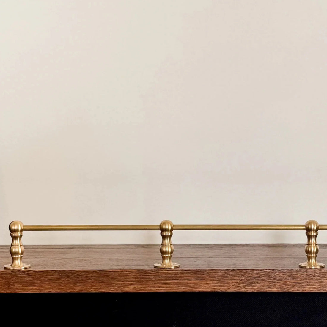 Unlacquered Brass Gallery Rail – Shelf Guard Rail, 10" to 30"