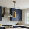 Unlacquered Brass Cylinder Pendant Light – Handcrafted, E27, Dimmable
