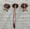 Handcrafted Engraved Copper Wall Mounted Faucet