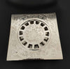 Engraved Silver Floor drain - The House Of Brass