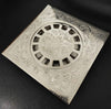 Engraved Silver Floor drain - The House Of Brass