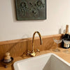 Gooseneck Kitchen Faucet – Unlacquered Brass Design - The House Of Brass