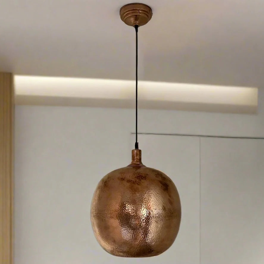 Solid Copper Pendant Light – Custom Dome Design