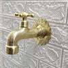 Handcrafted Brass Single Hole Faucet – Wall Mounted Design - The House Of Brass