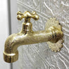Handcrafted Brass Single Hole Faucet – Wall Mounted Design - The House Of Brass