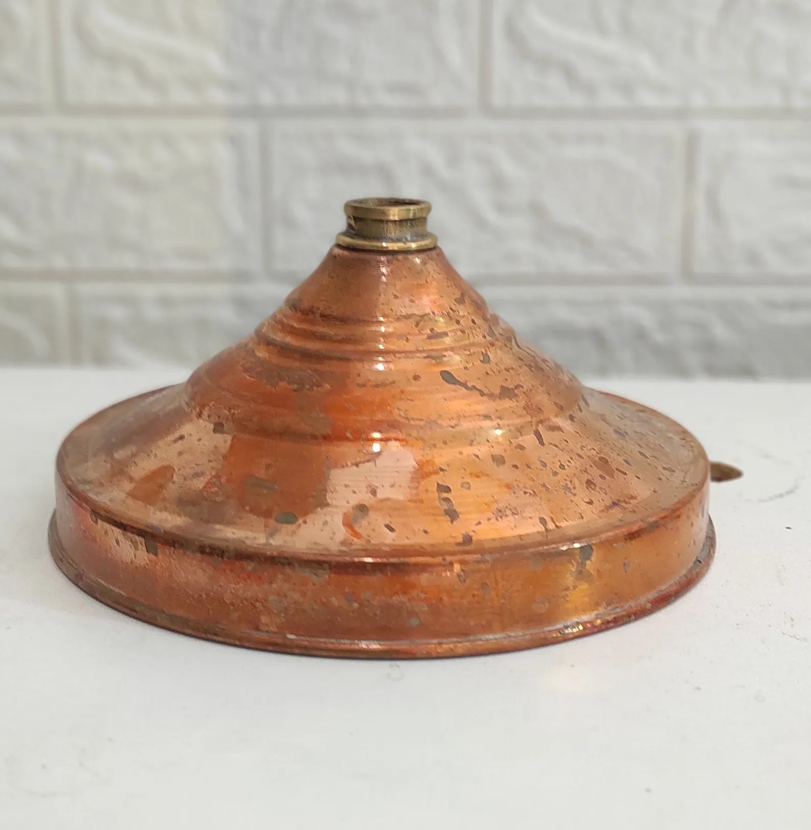 Solid Copper Round Shower Head – Rainfall Style, 4 Sizes (4" to 10")