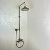 Victorian Style Shower Set with Handheld and Showerhead - Bronze Finish - 8” Round Rainfall Showerhead