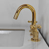 Unlacquered Brass Vanity Faucet – 3 Hole Deck Mount, 5.5" Spout | Solid Brass