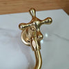 Unlacquered Solid Brass Pot Filler Faucet: Wall-Mounted Folding Kitchen Fixture
