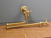 Unlacquered Solid Brass Pot Filler Faucet: Wall-Mounted Folding Kitchen Fixture