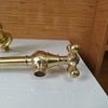 Unlacquered Solid Brass Pot Filler Faucet: Wall-Mounted Folding Kitchen Fixture