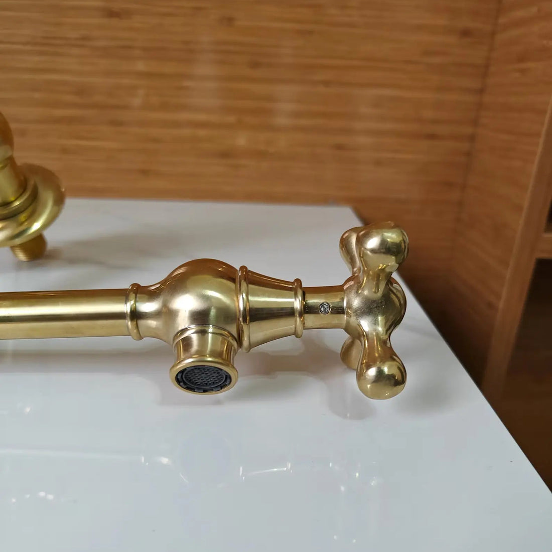 Unlacquered Solid Brass Pot Filler Faucet: Wall-Mounted Folding Kitchen Fixture