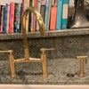 Unlacquered Brass Bridge Kitchen Faucet – Lever Handles, 8" Spread, Side Sprayer Included