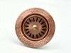 Copper Finish Brass Kitchen Sink Drain: Farmhouse Basket Strainer, 3.5"