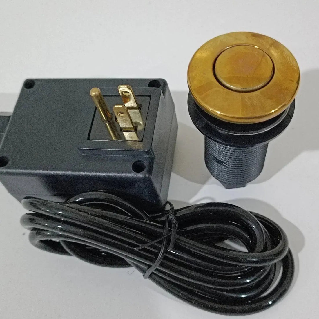Unlacquered brass air switch kit | Waste Disposal Air Switch Button | Garbage Disposal Air Switch