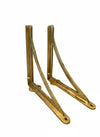 Handmade Brass Shelf Brackets – Victorian Style, Sets of 2-4, 4"-10"