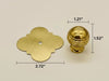 Set of Unlacquered Brass Cabinet Knobs, Antique Brass knobs, Brass Cabinet Door handle knob
