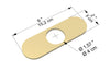 Unlacquered Brass Faucet Base Plate 6x2" – Single Hole Escutcheon, 3 Finishes