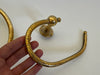 Unlacquered Brass Bathroom Set – Towel Ring & Toilet Paper Holder, Handcrafted
