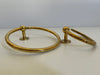 Unlacquered Brass Bathroom Set – Towel Ring & Toilet Paper Holder, Handcrafted
