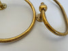 Unlacquered Brass Bathroom Set – Towel Ring & Toilet Paper Holder, Handcrafted