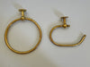Unlacquered Brass Bathroom Set – Towel Ring & Toilet Paper Holder, Handcrafted