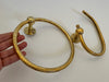 Unlacquered Brass Bathroom Set – Towel Ring & Toilet Paper Holder, Handcrafted