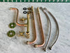 Unlacquered Brass & Copper Bridge Kitchen Faucet – Long Legs, Cross Handles | Handmade - The House Of Brass