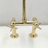 Unlacquered Brass Kitchen Faucet with L-legs