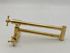 Unlacquered Brass Pot Filler With Cross Handles 