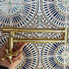Unlacquered Brass Pot Filler With Cross Handles 